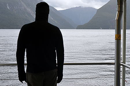 Justin Sytsma, Fiordland Explorer on Doubtful Sound, New Zealand.